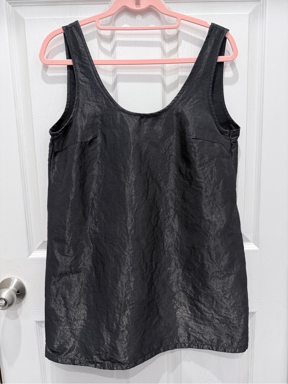 Zara Black Shimmer Scoop Neck Mini Dress